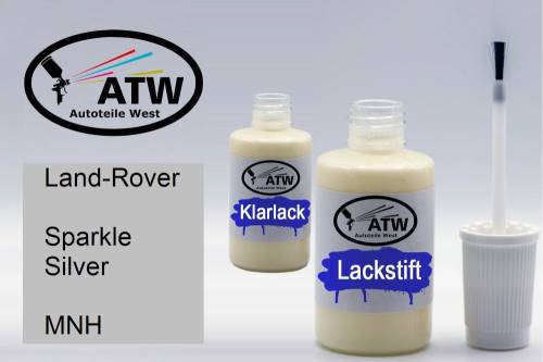 Land-Rover, Sparkle Silver, MNH: 20ml Lackstift + 20ml Klarlack - Set, von ATW Autoteile West.